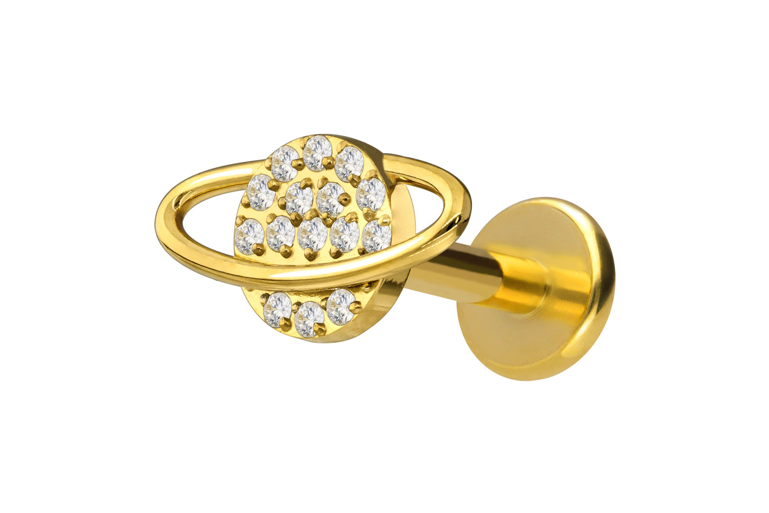 Titan Labret Piercing mit Innengewinde KRISTALLPLANET